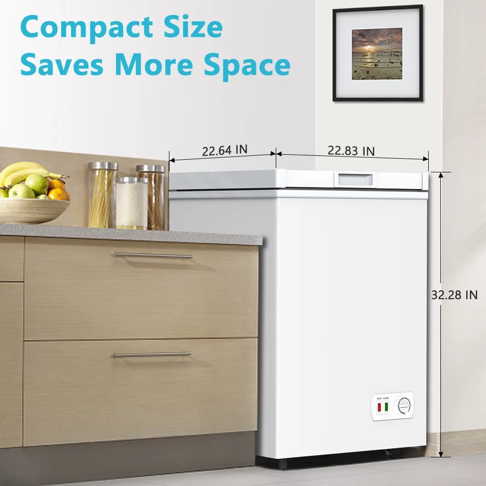 3.5 Cu Ft Compact Chest Freezer E8909