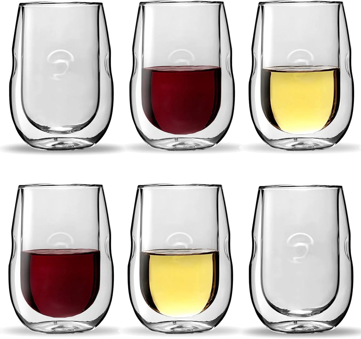 Double Wall Insulated Wine Glasses Set Of 6 G24957