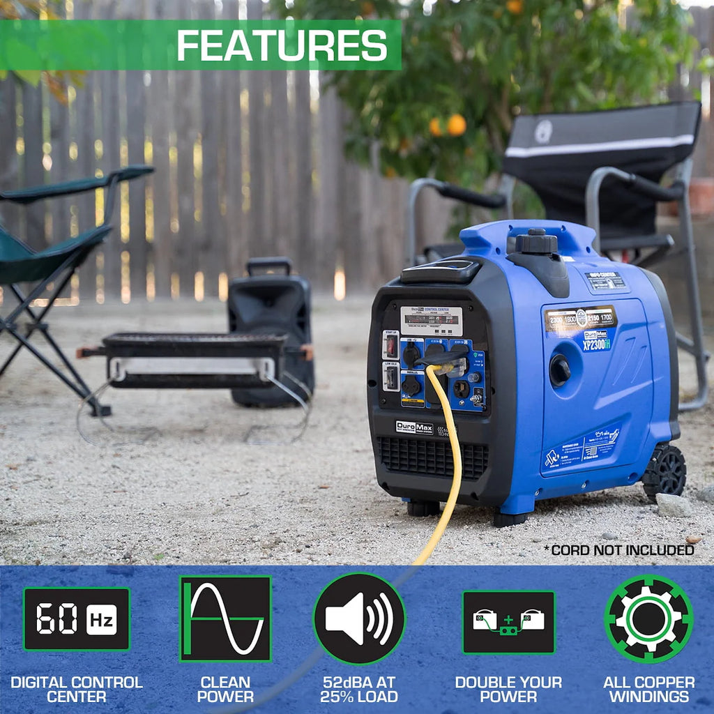 2300 Watt Dual Fuel Inverter Generator with CO Alert F716