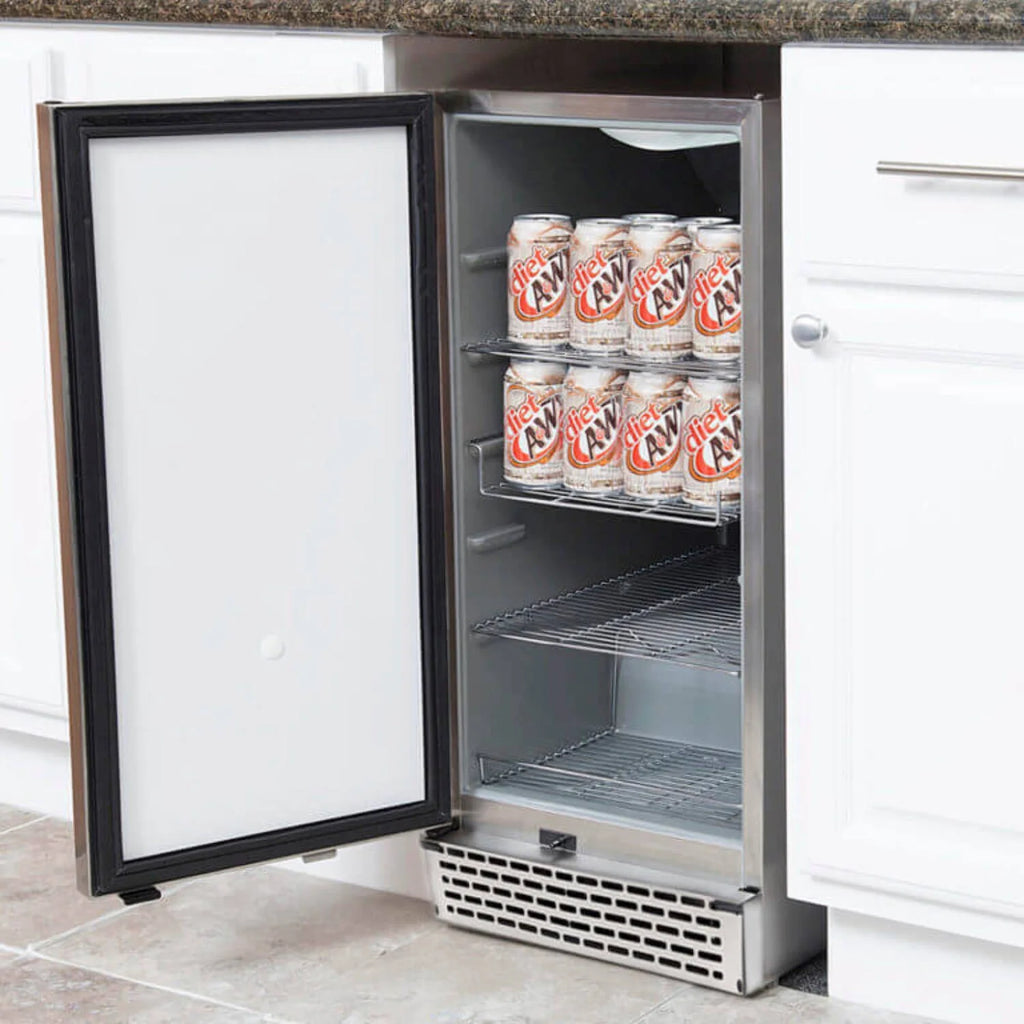 15 Wide Indoor/Outdoor Stainless Steel Beverage Refrigerator M913