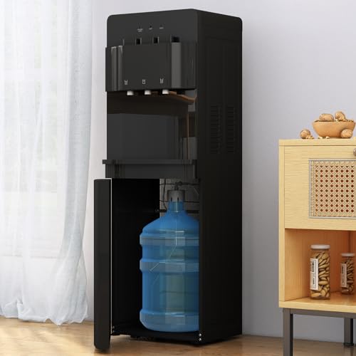 Black Bottom Loading Water Cooler Dispenser with 3 Temperature Settings L54563