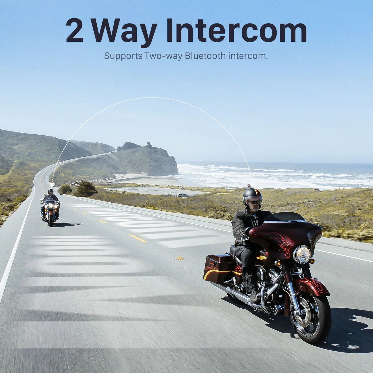Motorcycle Bluetooth Headset Helmet Intercom Wireless Communication H9728