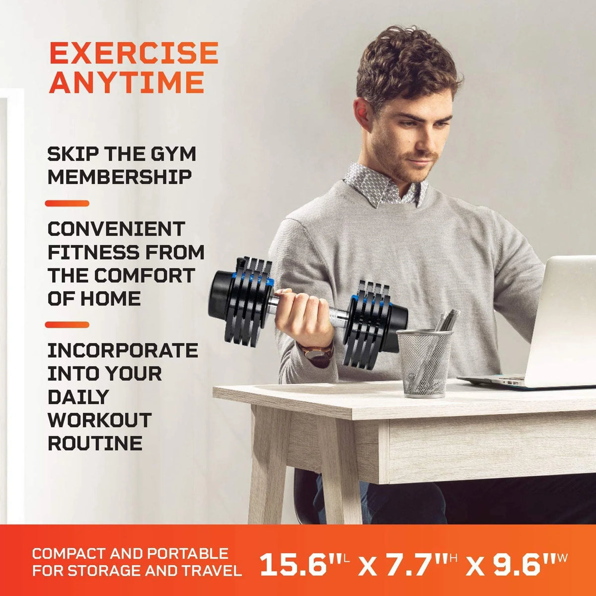 25-lb Adjustable Dumbbell 2 pc Q797