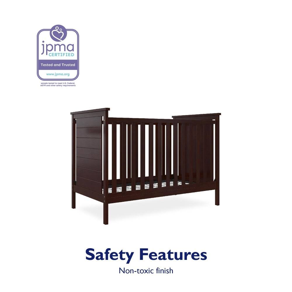 3 in 1 Convertible Crib, Espresso I813