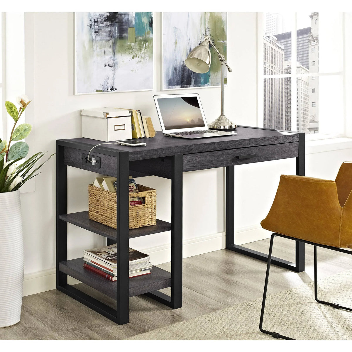 Charcoal Computer Desk I739