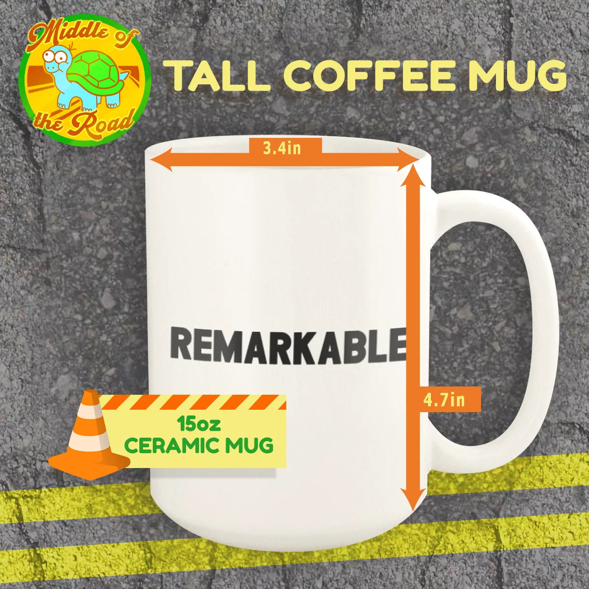 Ceramic 15oz White Mug K60501