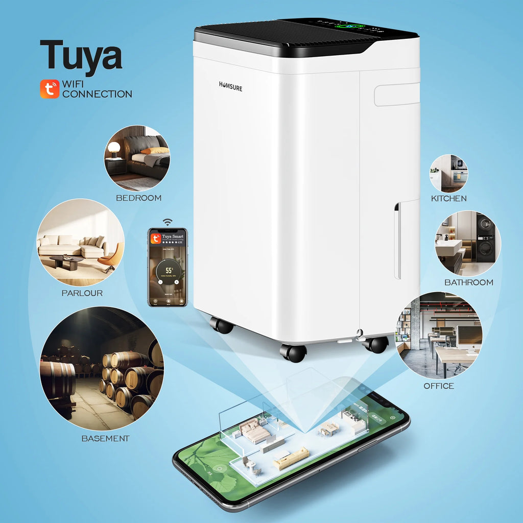 Wifi Dehumidifier 70 Pint 4500 Sq. Ft. White B940