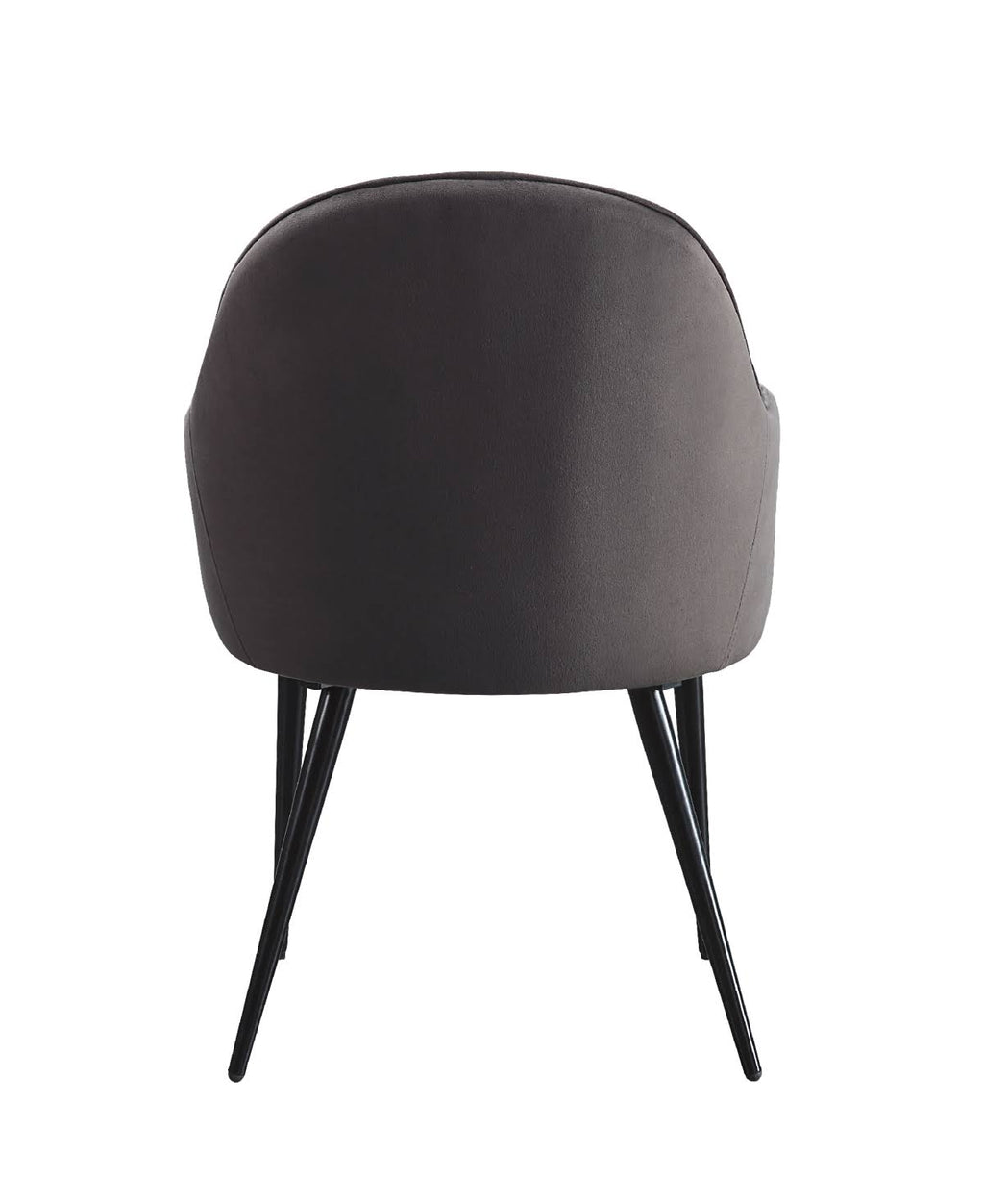 Dark Gray Fabric Side Chair with Black Finish C54881