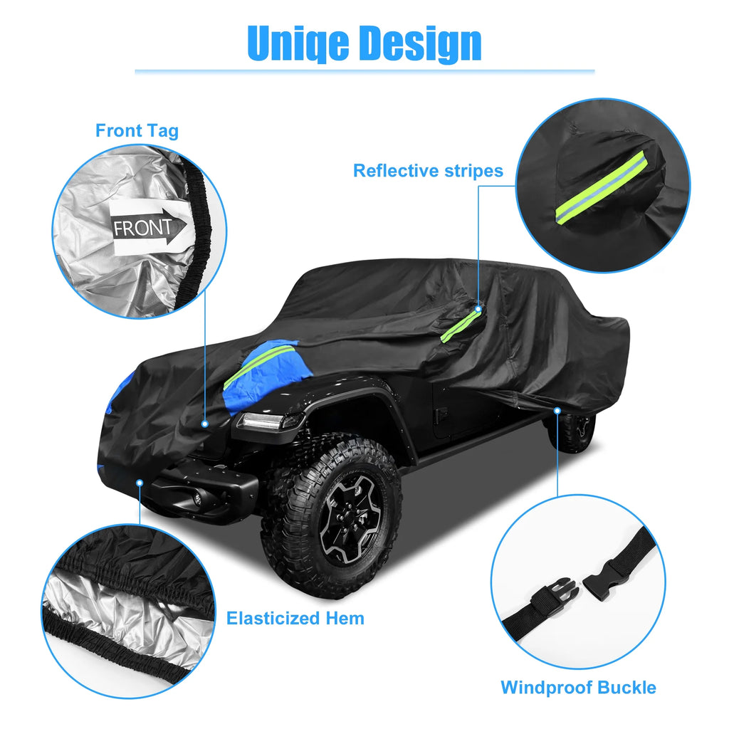 Black Blue Truck Car Cover A482