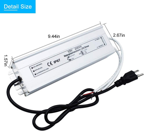 200W 110V AC to 12V DC LED Power Supply Driver N70947
