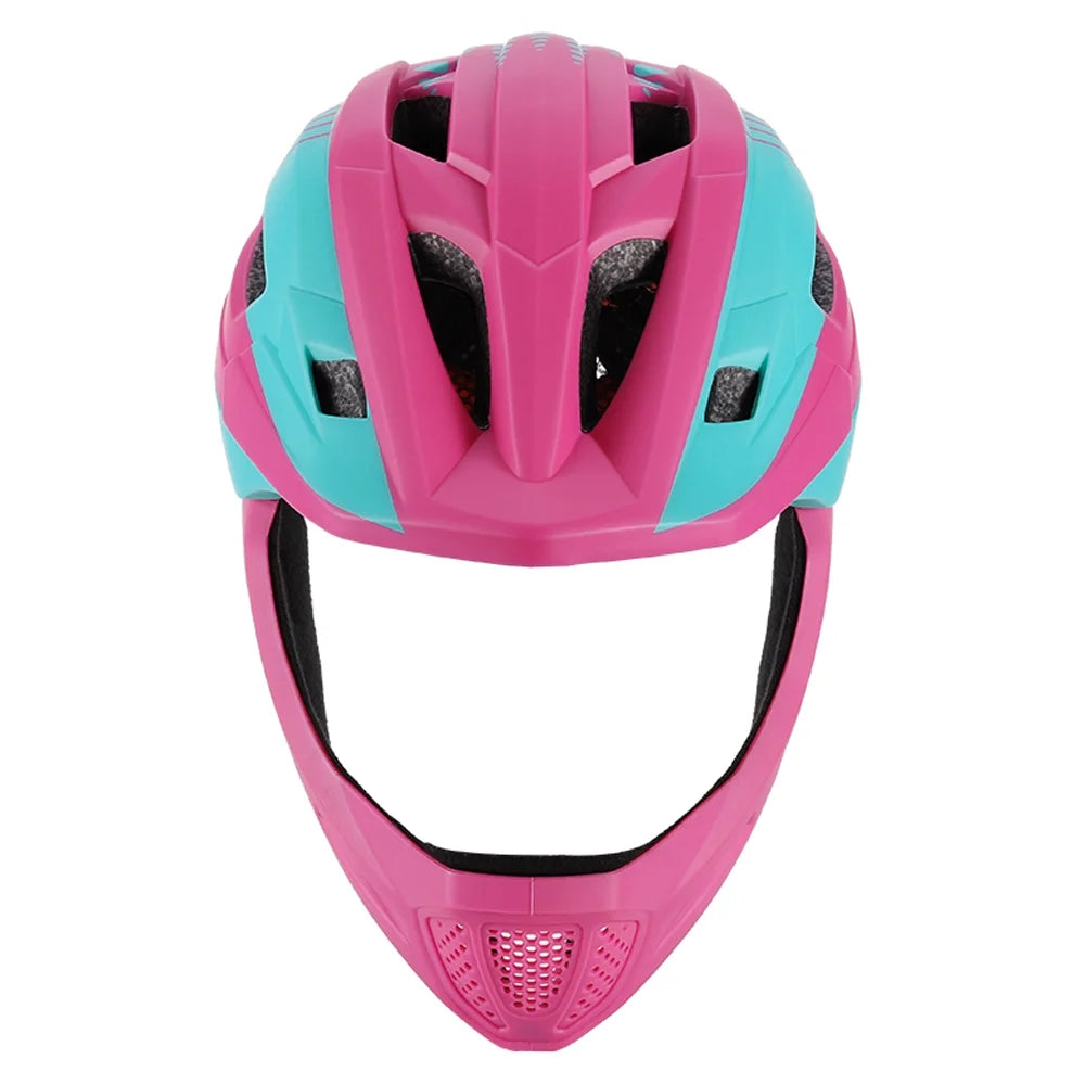 Kid Bike Full Face Helmet with Taillight and Detachable Chin Guard G335