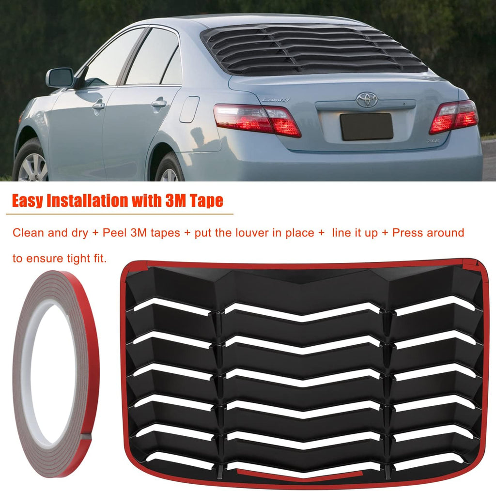 Rear Window Louver ABS Sun Shade Matte Black P8674