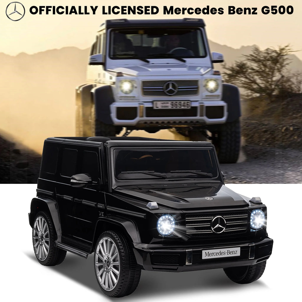 24V Remote Control Battery Powered Ride On Car with Bluetooth MP3 LED Lights Black L387361