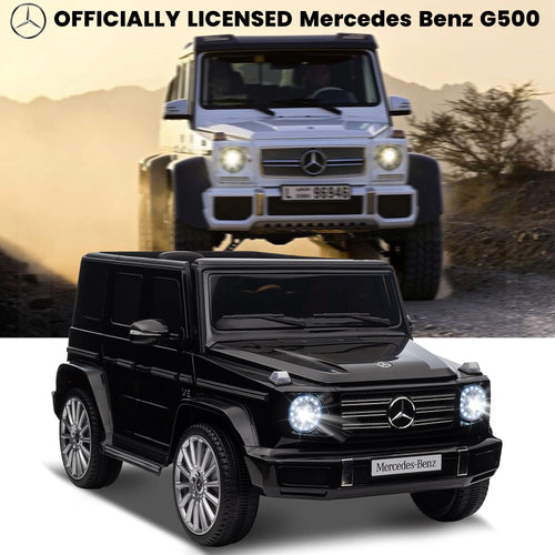 24V Remote Control Battery Powered Ride On Car with Bluetooth MP3 LED Lights Black L387361
