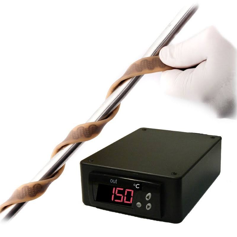Silicone Rubber Heating Tape with Temp Controller, 1.0 in x 10 ft, 522 Watts A95592