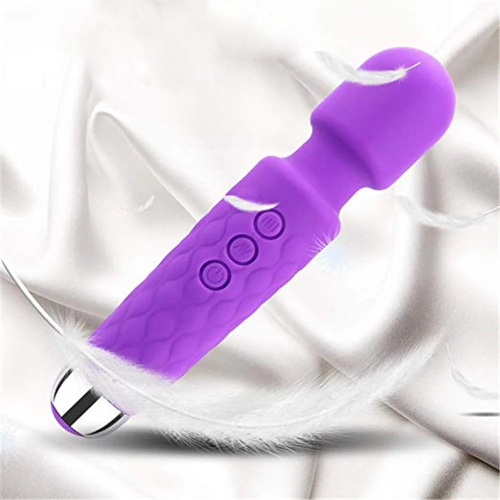 Purple Cordless USB Rechargeable Personal Wand Massager X358