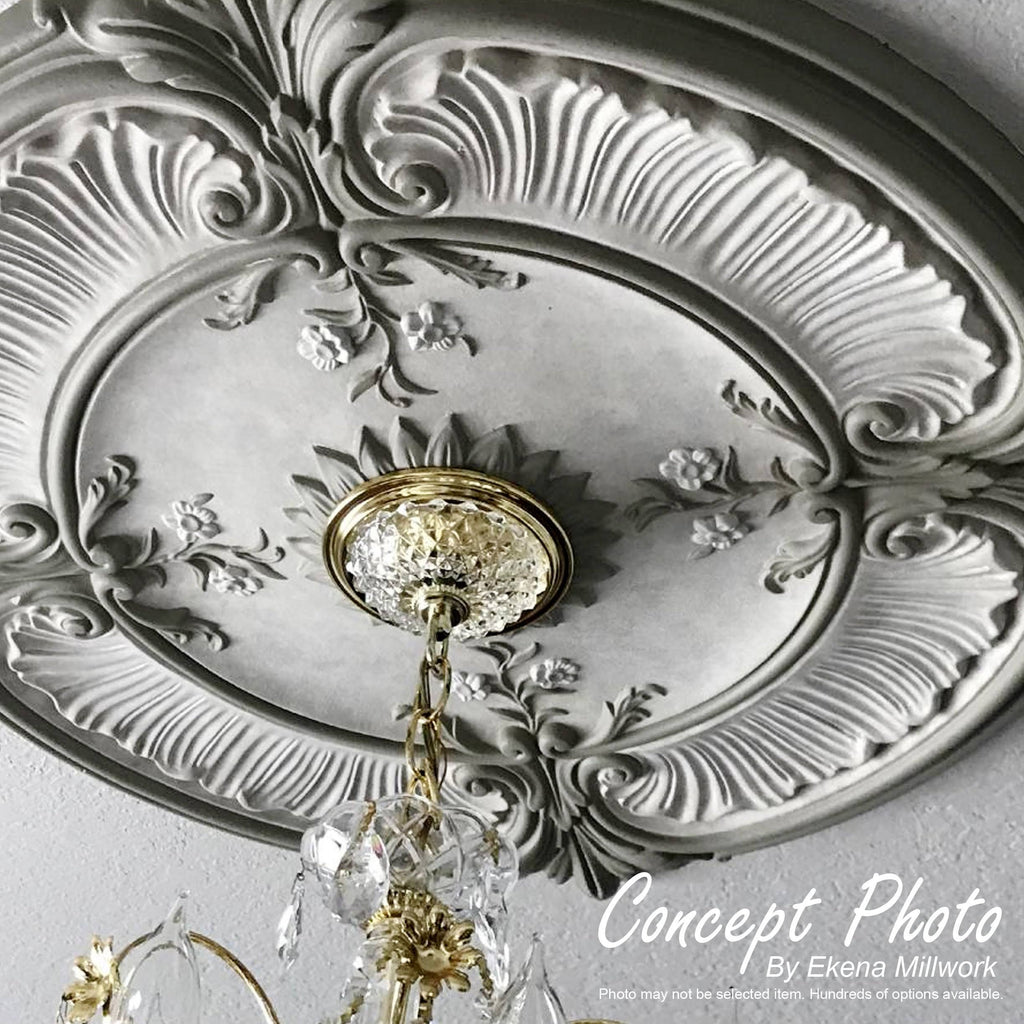 12 1/4x22OD x 4x22ID x 1 1/8x22P Ceiling Medallion E918