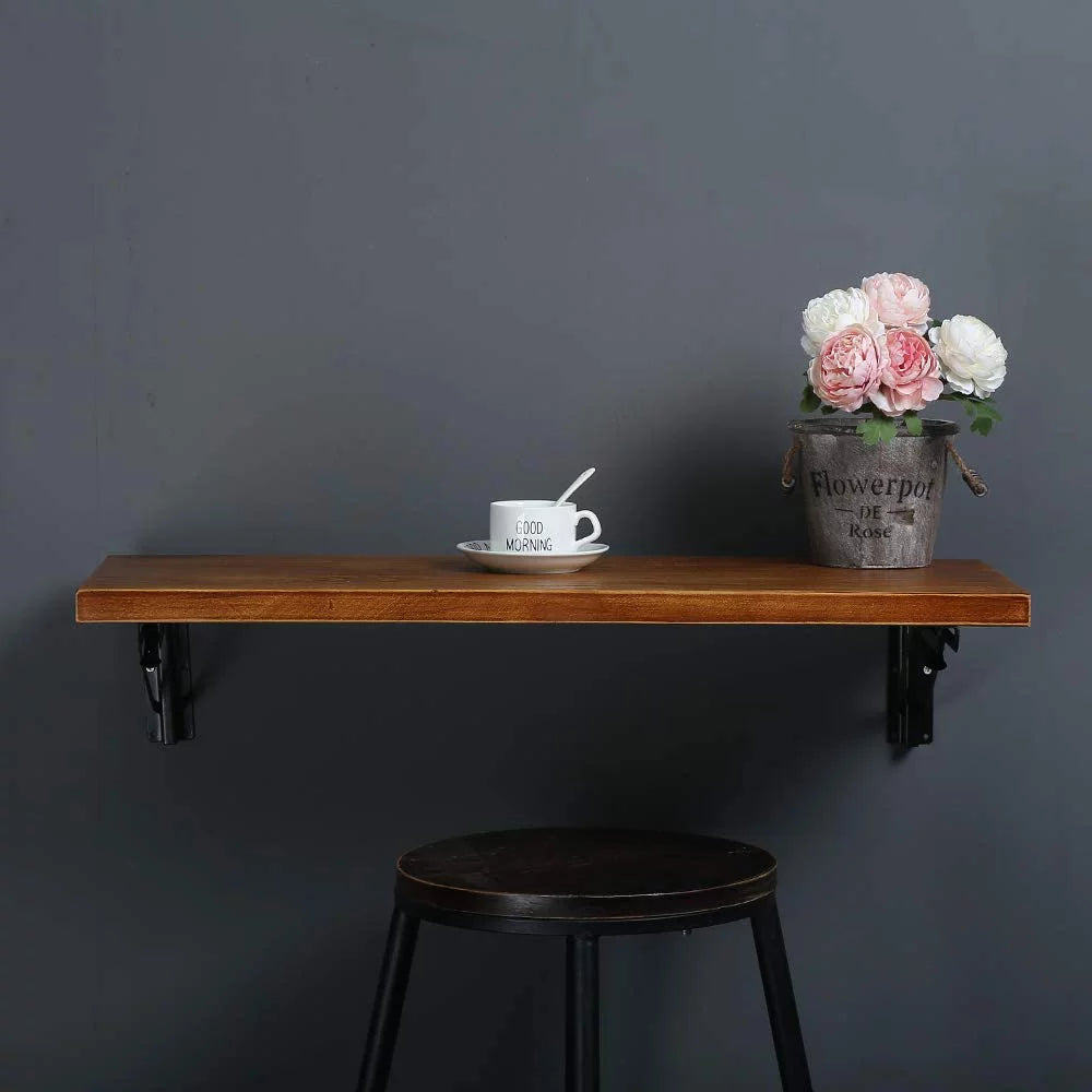 47" Lx14 W Folding Wall Mounted Pine Wood Table A54964