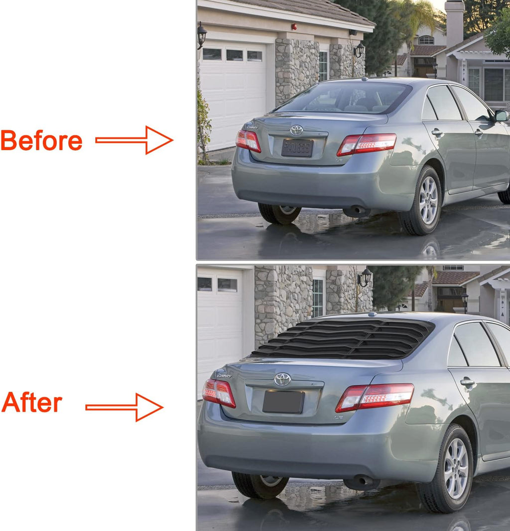 Rear Window Louver ABS Sun Shade Matte Black P8674