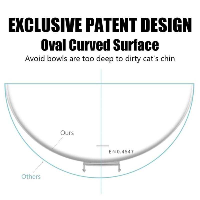 15 Tilted Elevated Cat Bowl with Stand M466637