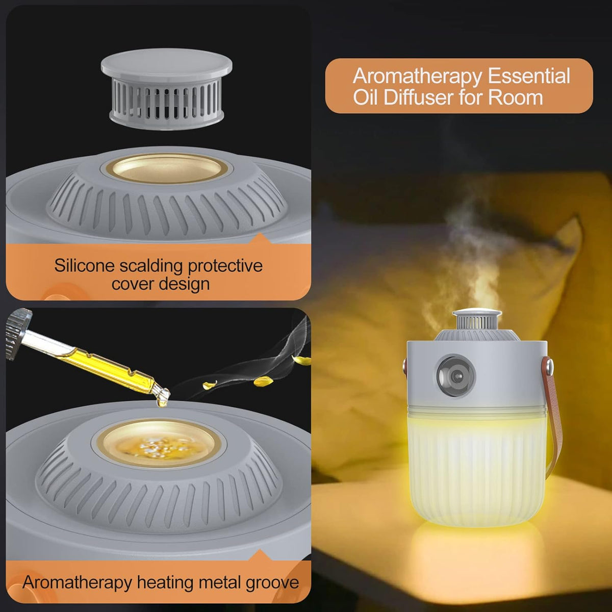 Rechargeable LED Camping Lantern 6 Color Light 1200LM Pack of 2 B715