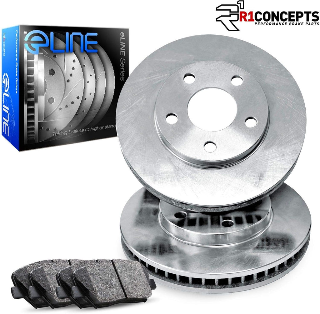 Front Brake Rotors with Semi-Metallic Brake Pads R186
