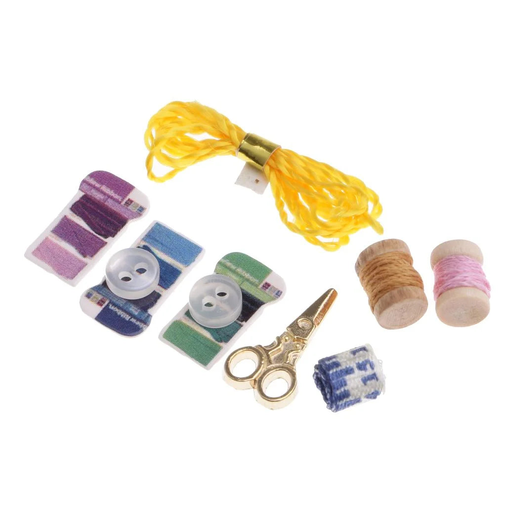 Vintage Metal Dollhouse Miniature Sewing Tools X198