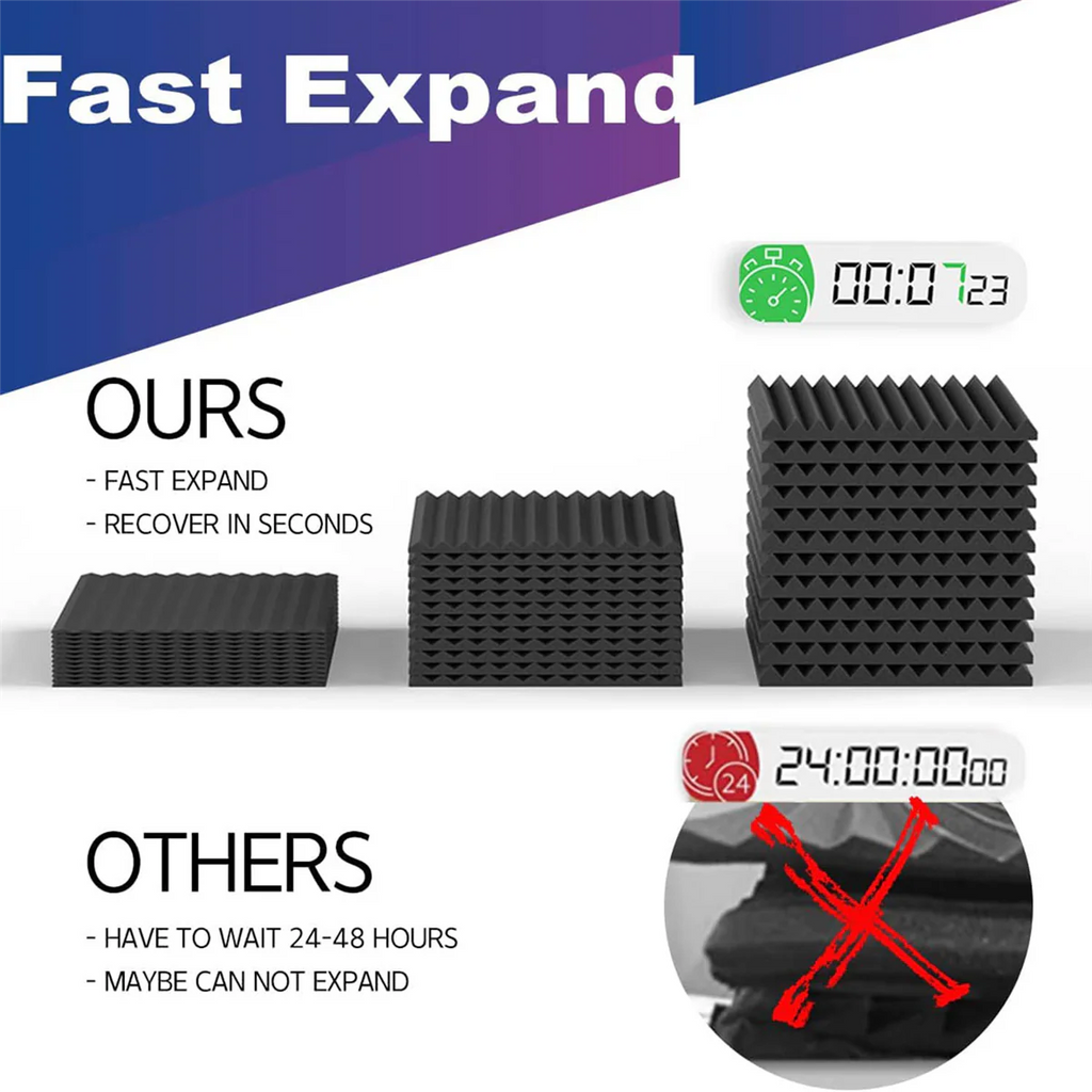12 Pack Self-Adhesive Acoustic Panels Q471
