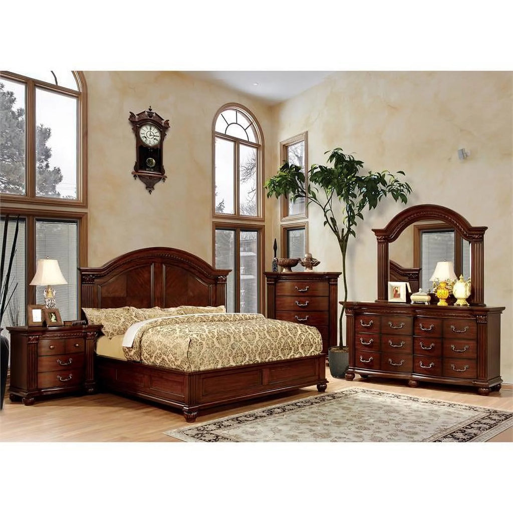 Cherry 2-Piece Wood Dresser and Mirror O37587