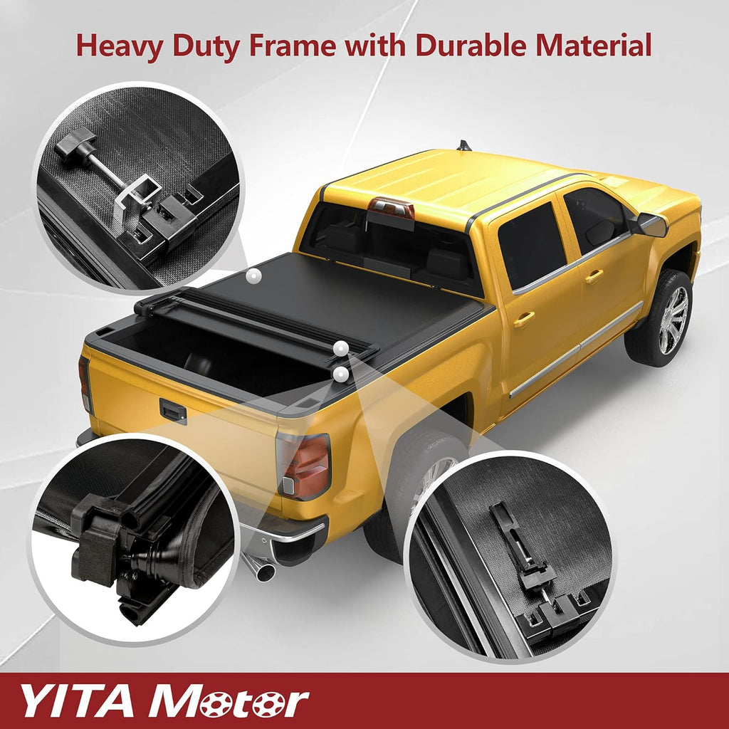 Soft Quad Fold Truck Bed Tonneau Cover for 8 ft Bed M929925