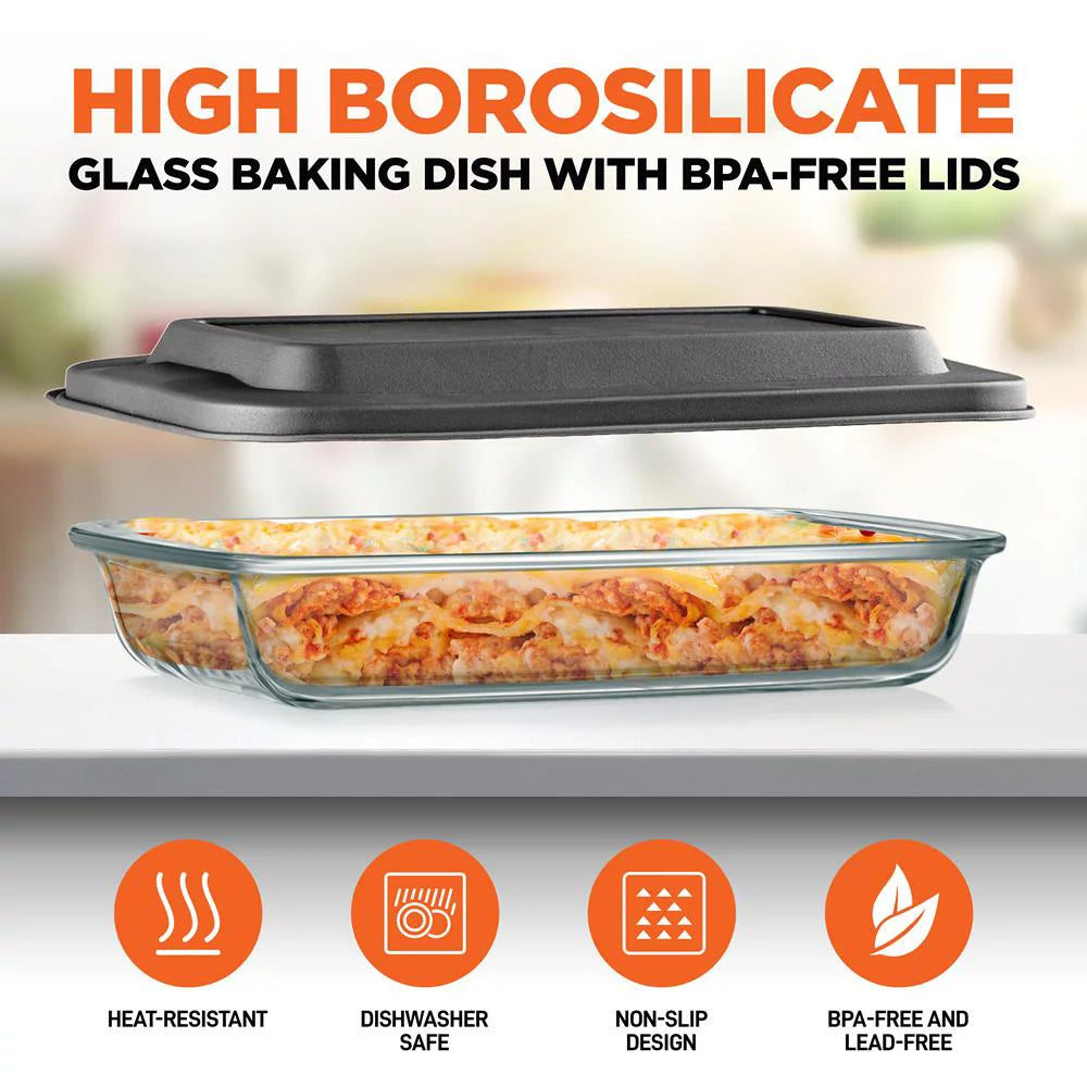 Glass Bakeware Set with PE Lid L707924