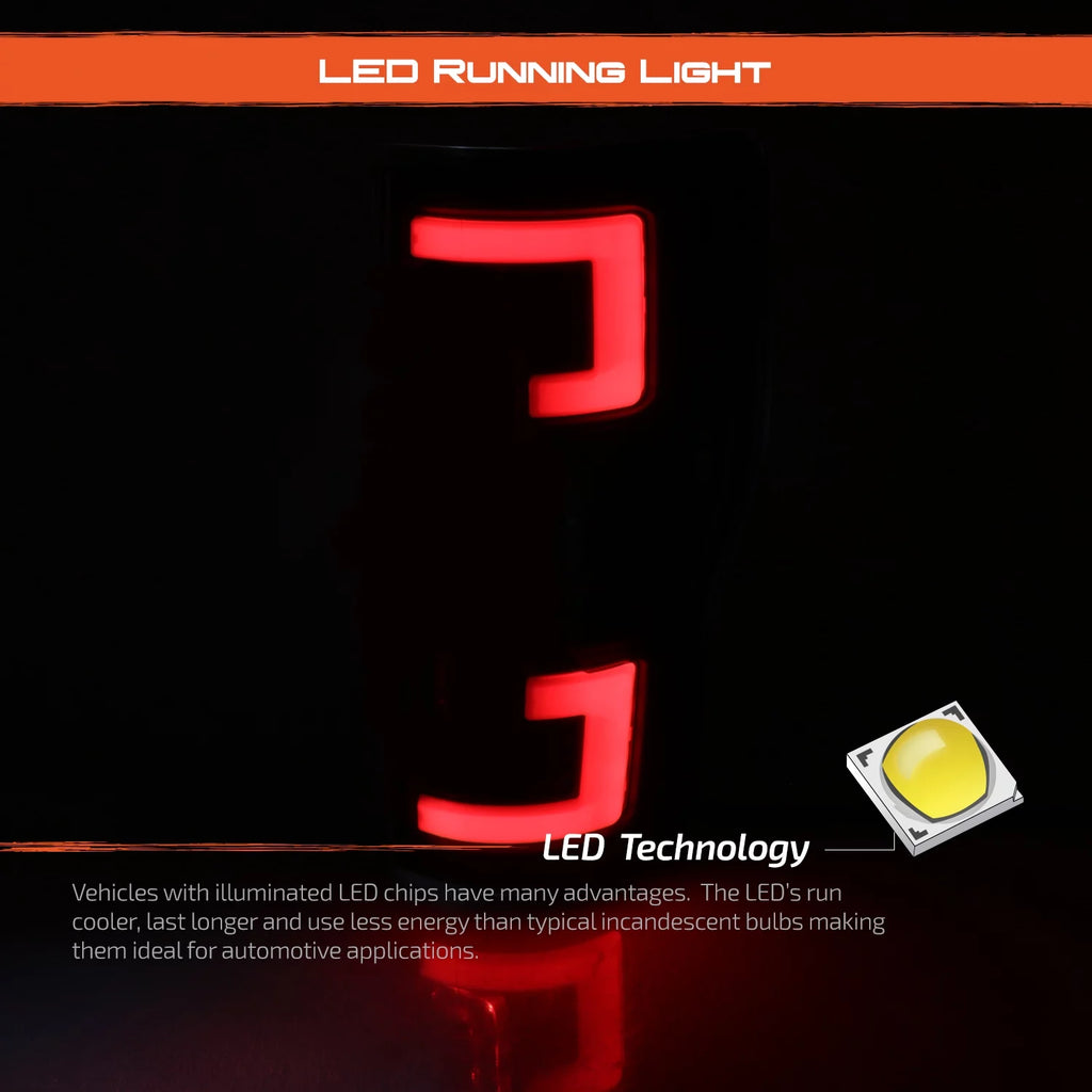 Chrome LED Tail Lights Pair P3061