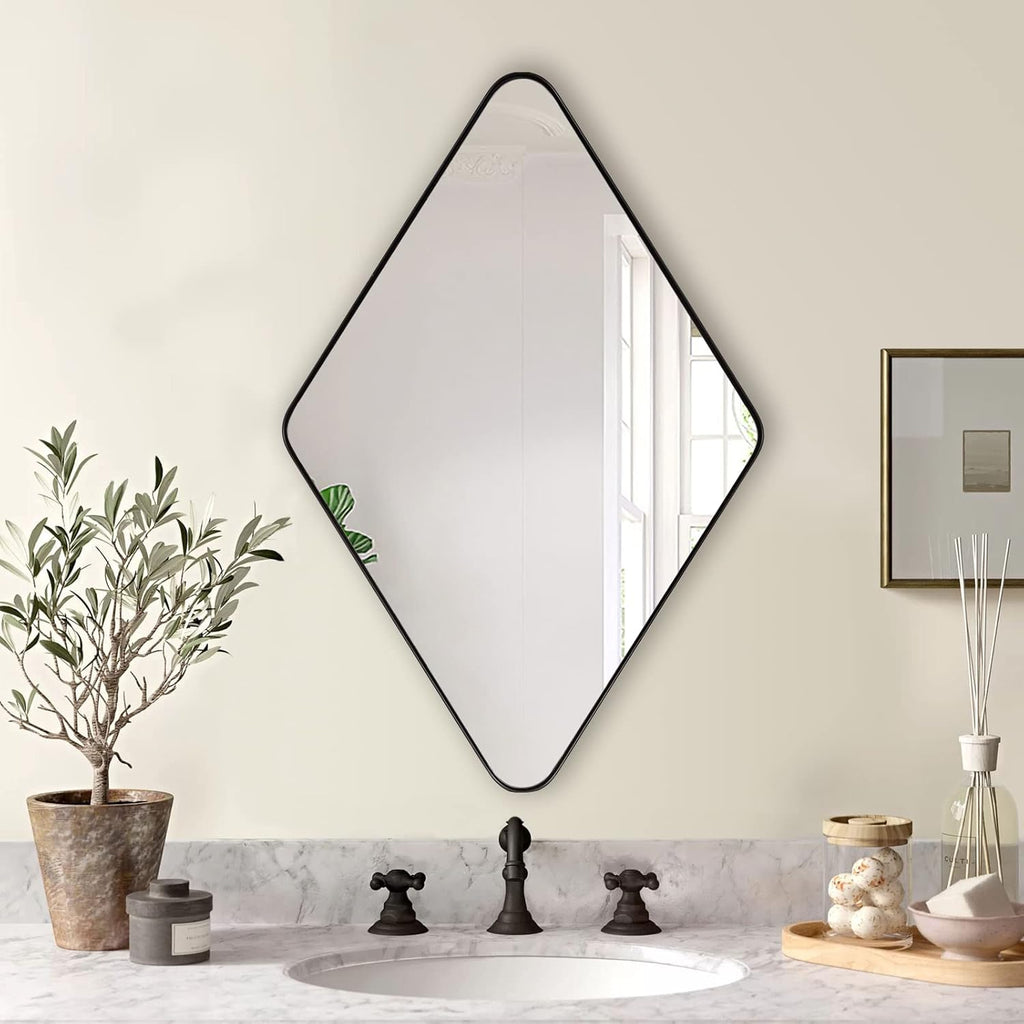 24x36 Inch Black Antique Wall Mirror L3527