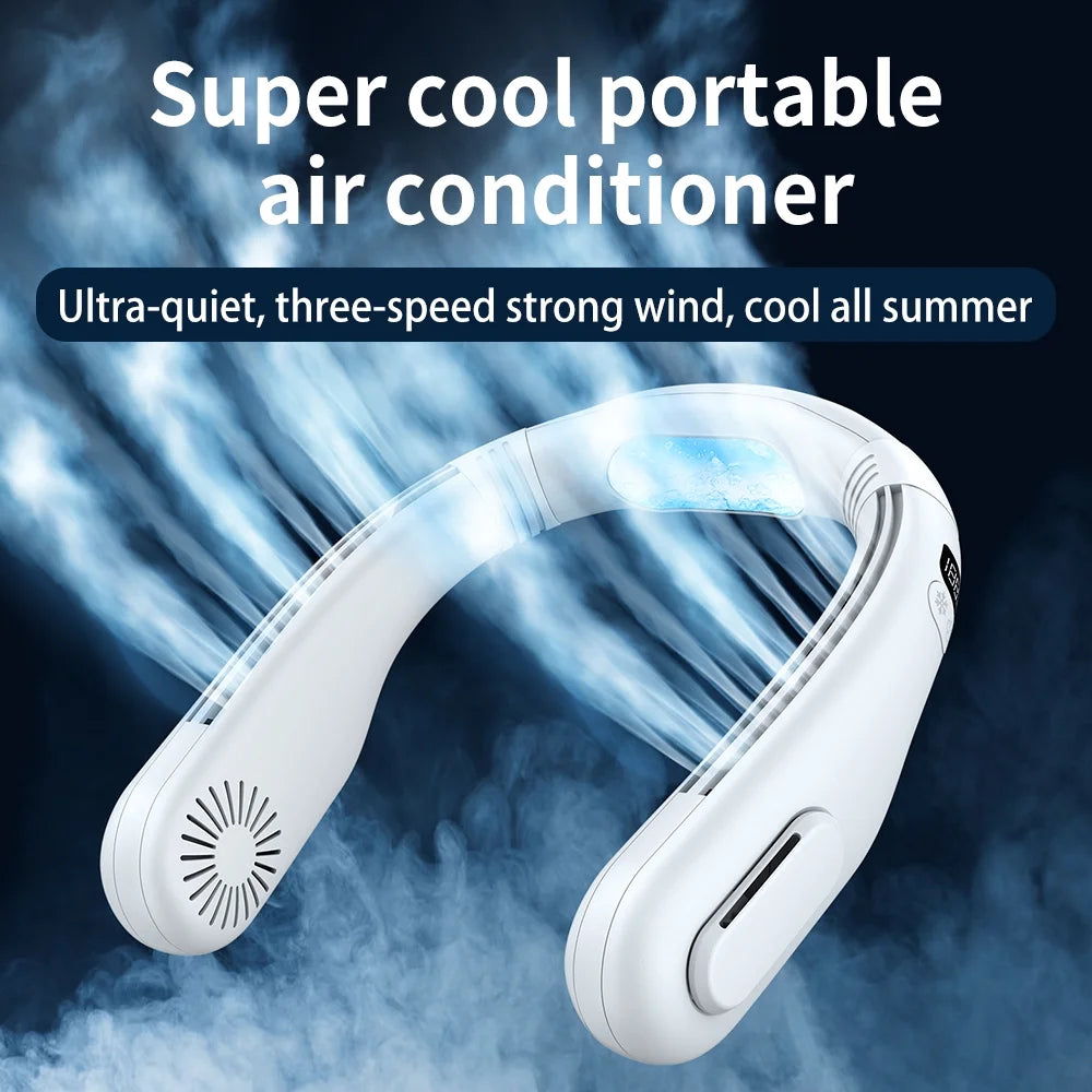 Portable Neck Fan with Semiconductor Cooling, 3 Speeds, LED Display Z162746