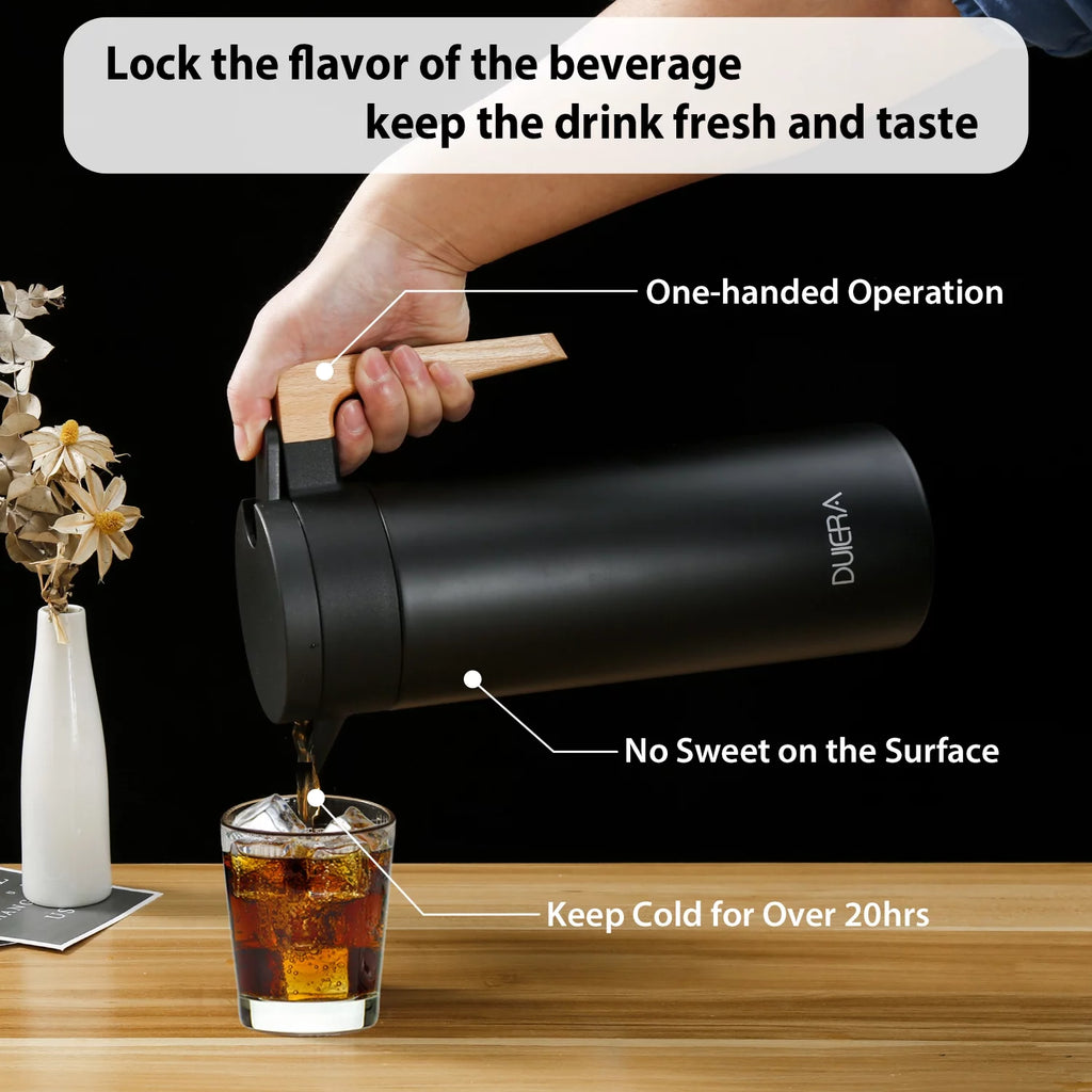 Black Stainless Steel 51 Ounces Thermal Coffee Carafe J896636