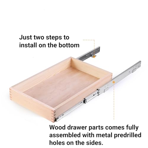 17”W x 21”D Soft Close Wood Drawer Storage Organizer U502