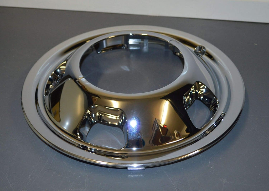 2 New Chrome 17 inch Front Wheel Skins Hubcaps Covers Pair W721