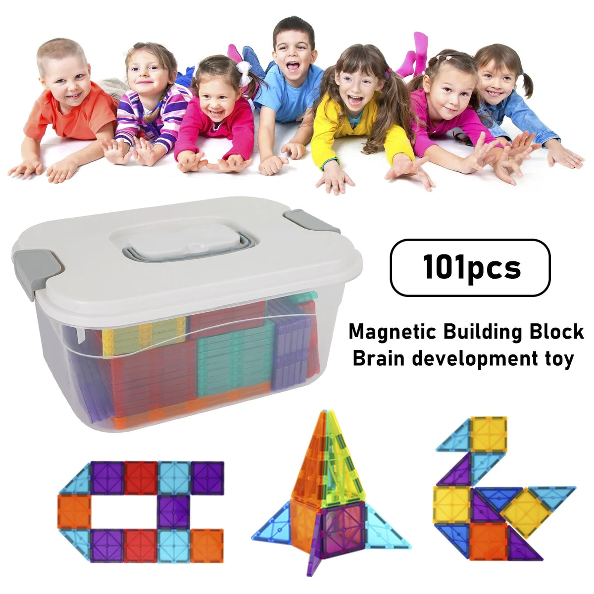 101 PCS Magnetic Building Blocks Set W9718