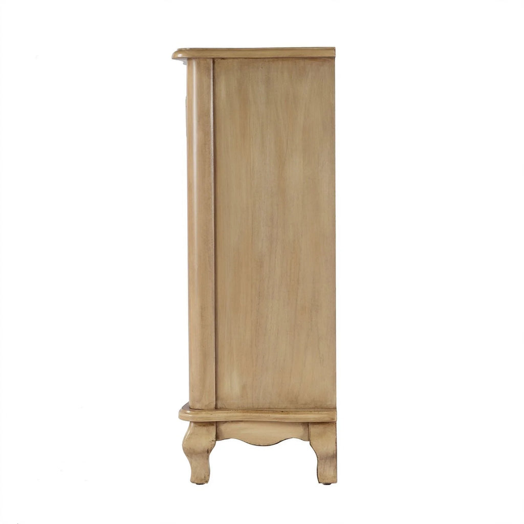 Antique Beige Wood Accent Cabinet J6936