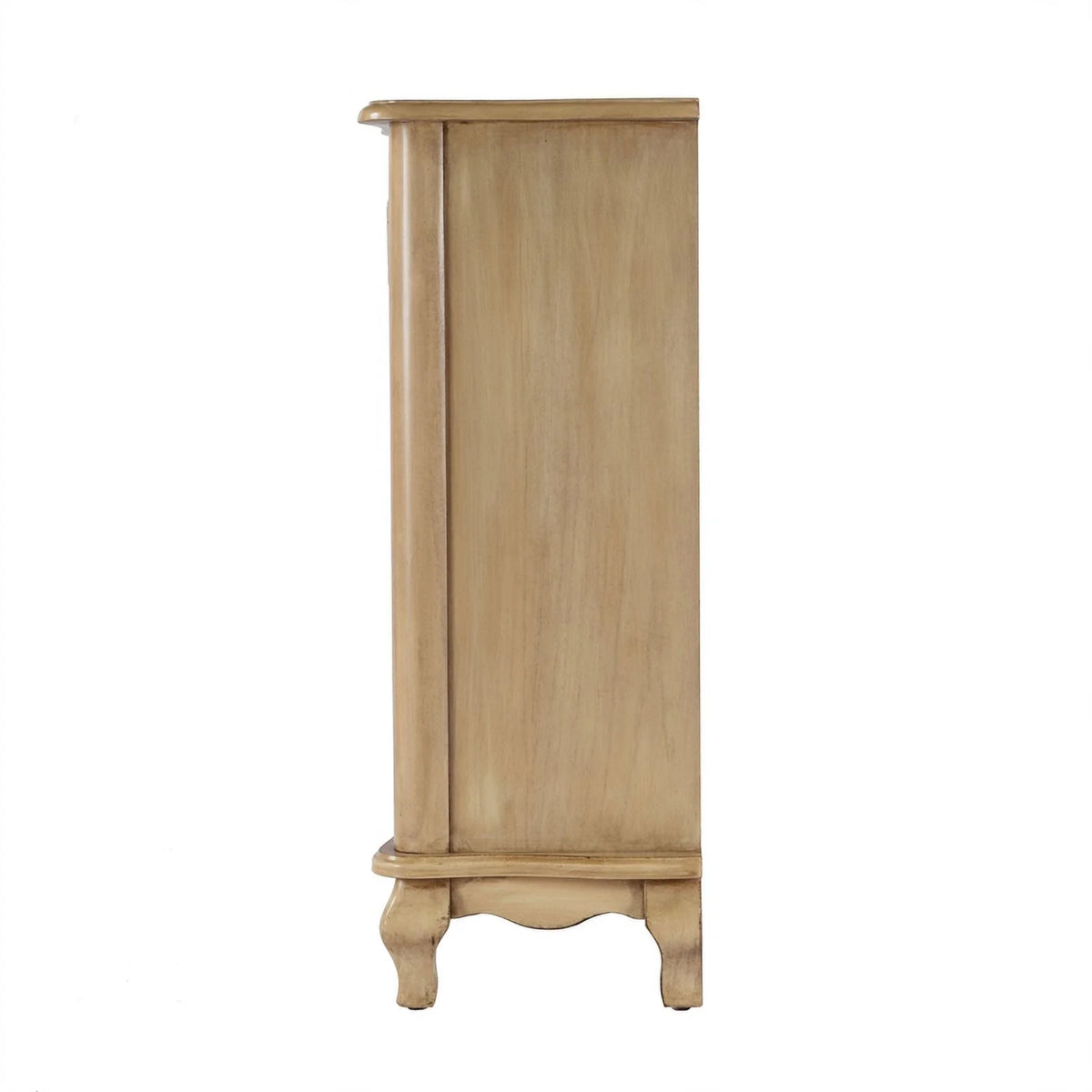 Antique Beige Wood Accent Cabinet J6936