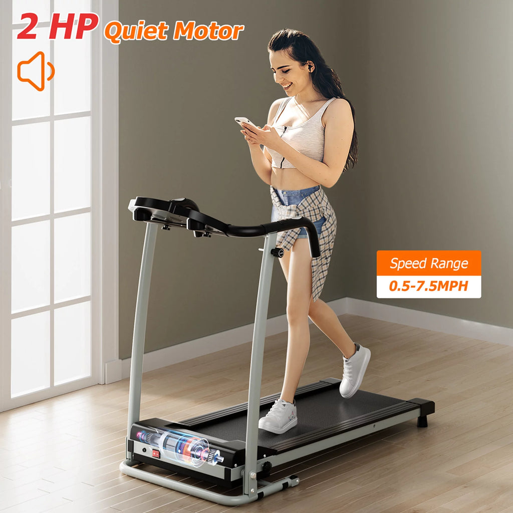 2 HP Folding Treadmill Black P526459