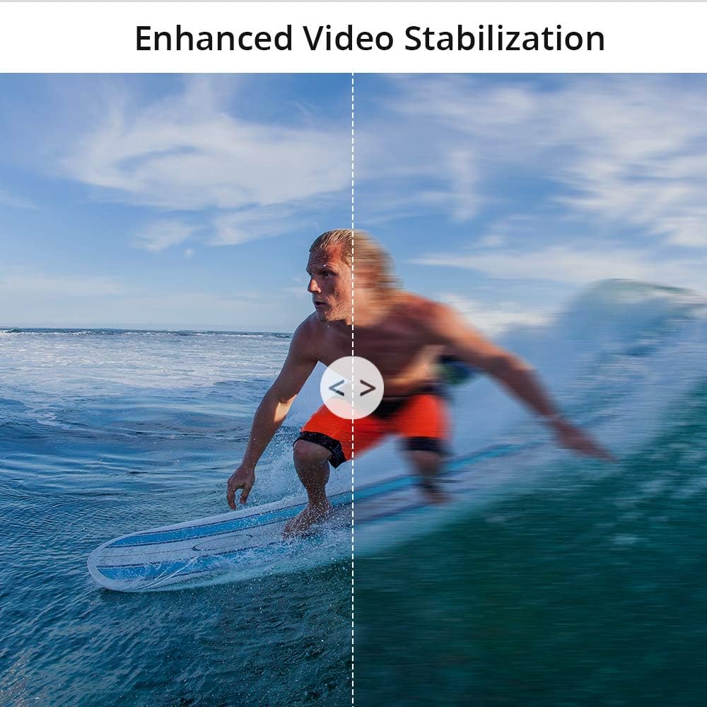 4K30FPS 20MP WiFi Action Camera with Touch Screen EIS 2.0 Remote Control 131 Feet Underwater Camera with 2X 1350mAh Batteries K296912
