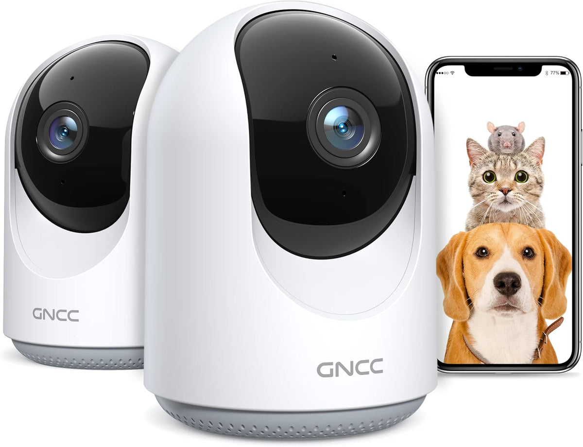 2 Pack Wi-Fi Pet Camera with Motion Detection and 2-Way Audio T44206