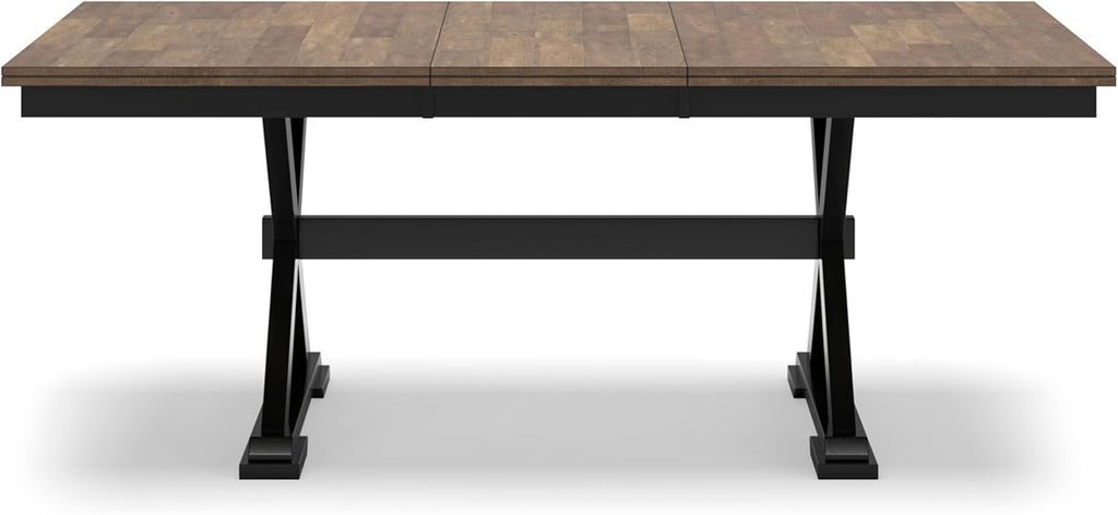 Black & Dark Brown Dining Extension Table Y84221