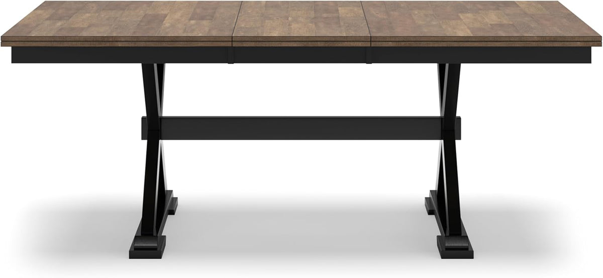Black & Dark Brown Dining Extension Table Y84221