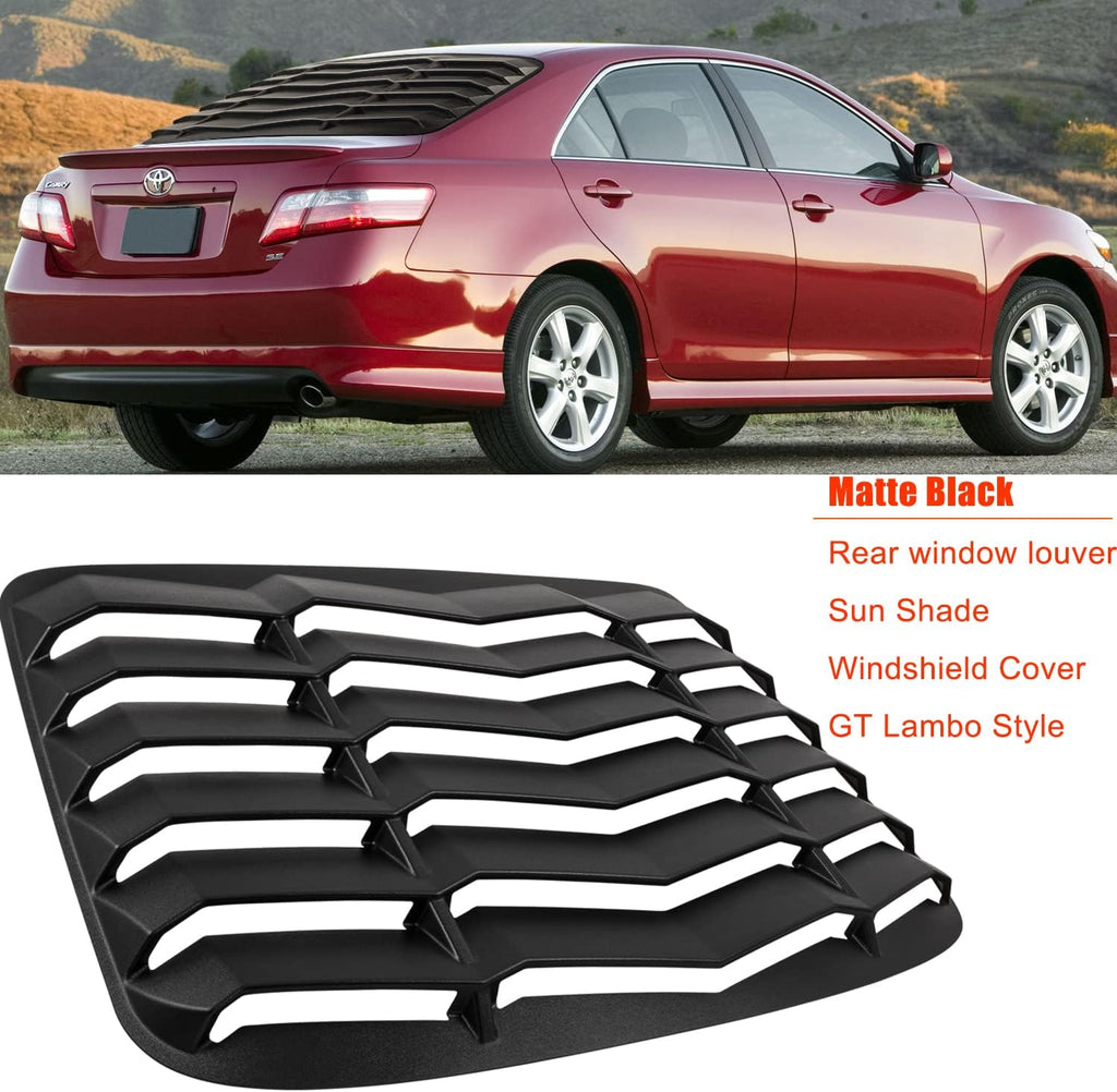 Rear Window Louver ABS Sun Shade Matte Black P8674