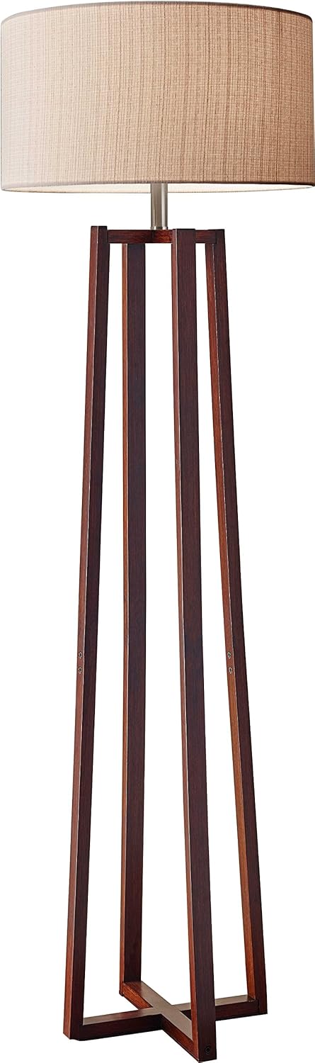 Walnut Birch Wood Floor Lamp R40512