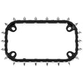 Black/Chrome Motorcycle License Plate Frame W2227