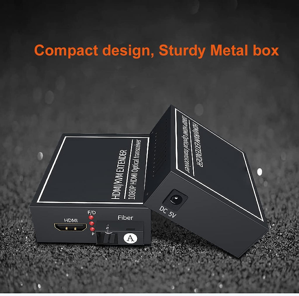 HDMI Extender Over Fiber Optic Cable up to 20Km, 1080P, 1 Transmitter and 1 Receiver M91915
