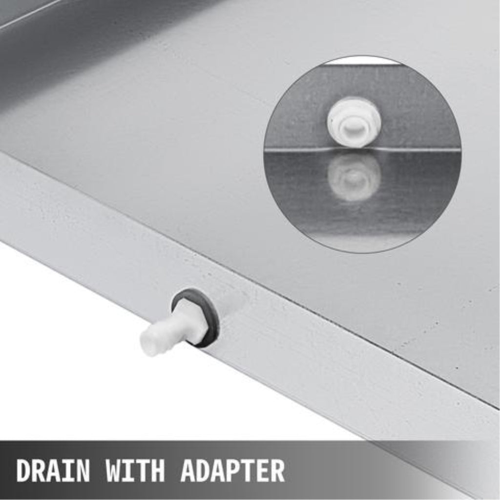 27 x 25 x 2.5 in. 304 Stainless Steel Washing Machine Drain Pan I496